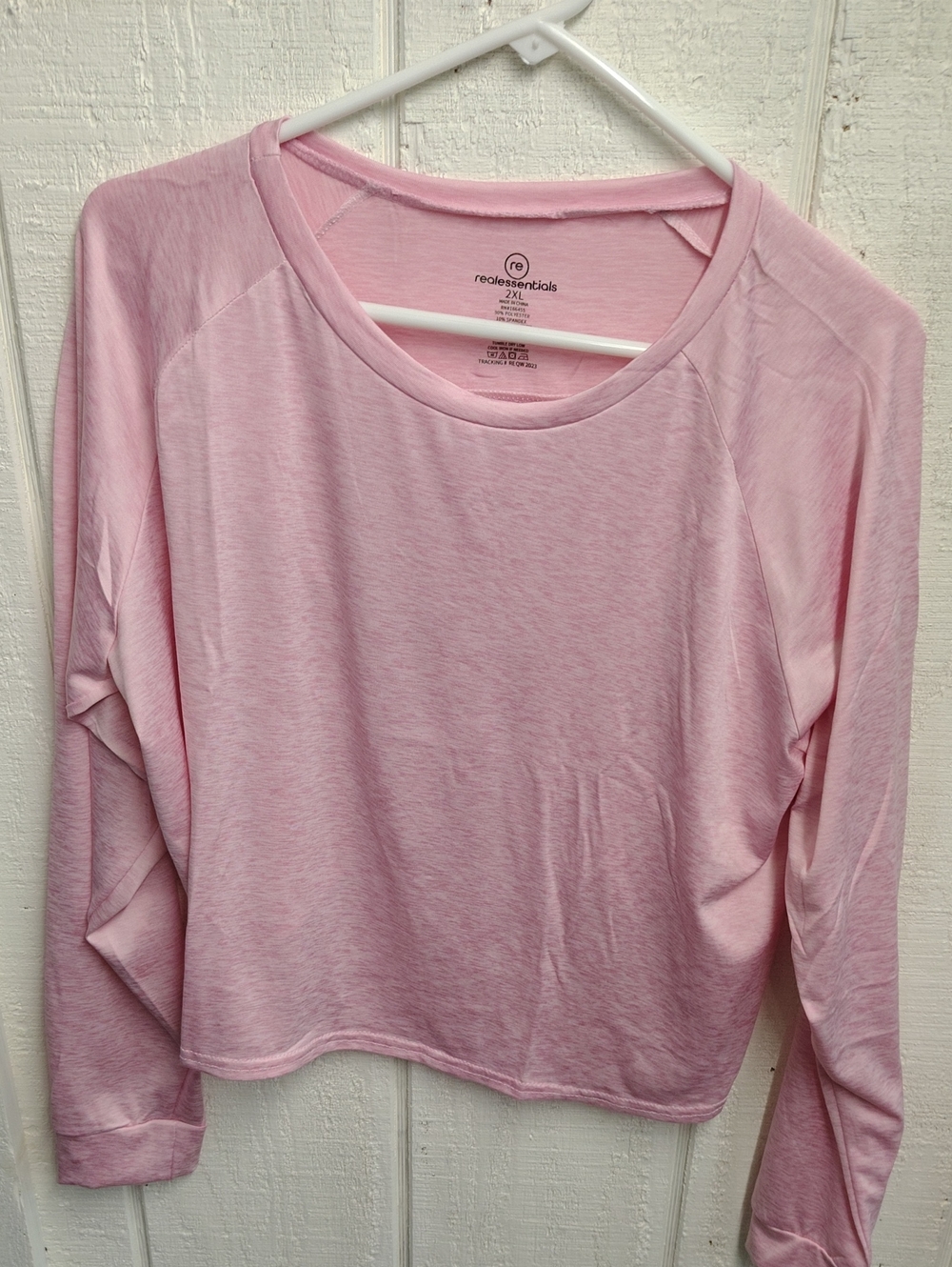 Essentials Pink Long-Sleeve Crewneck Top